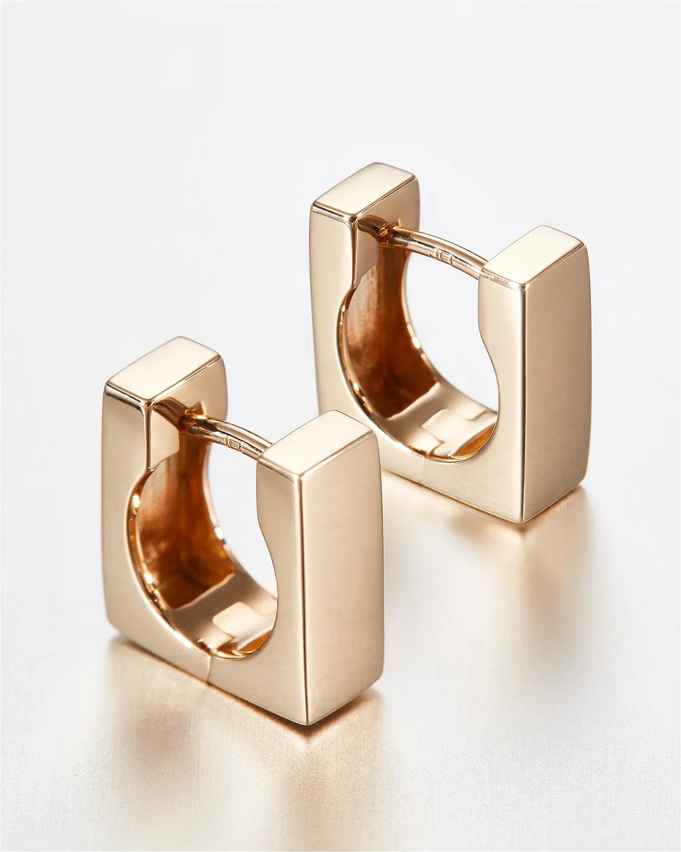 14K Gold Square Huggie Earrings sold by JENNY BIRD