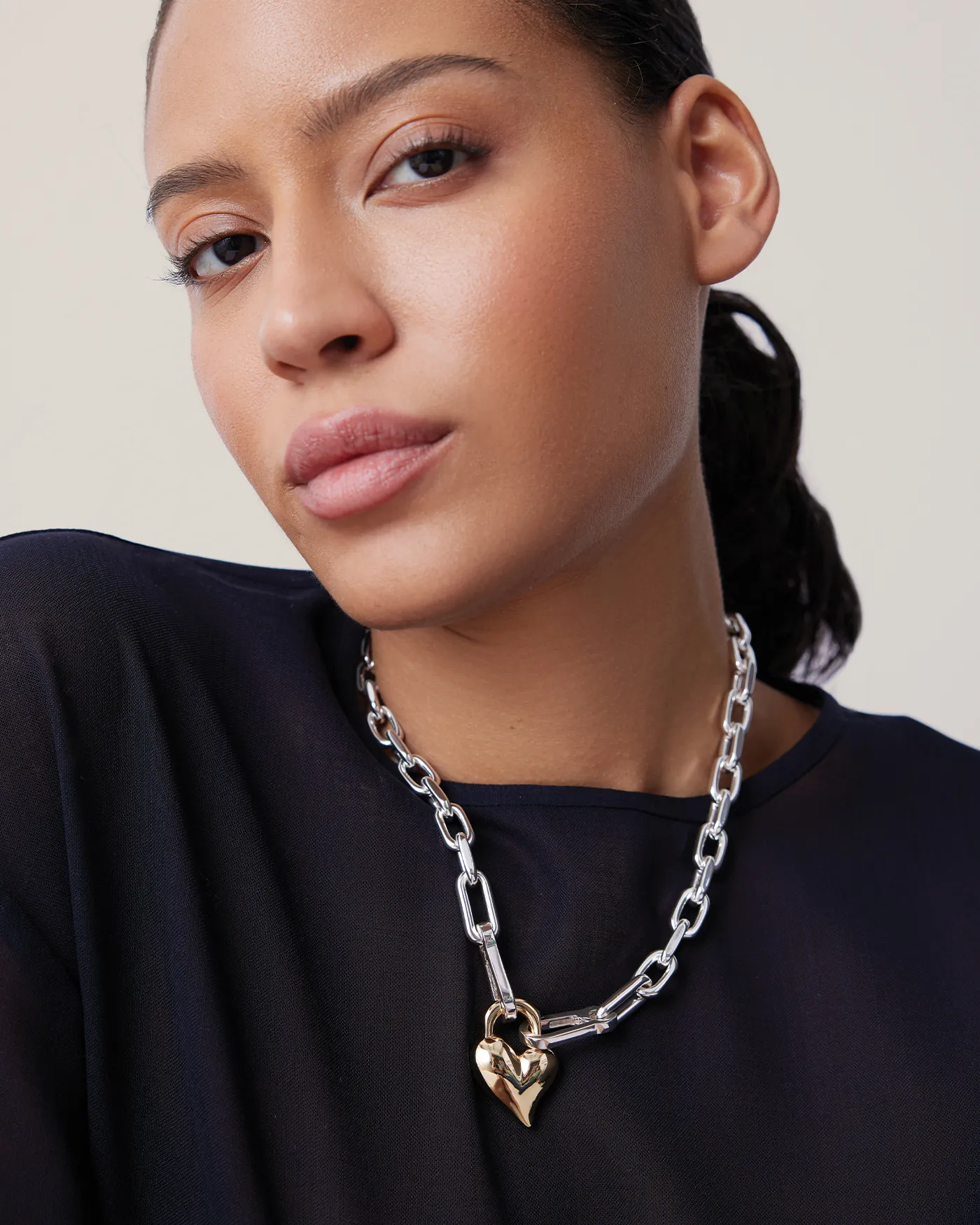 Padlock Heart Pendant Necklace sold by JENNY BIRD product image thumbnail 2