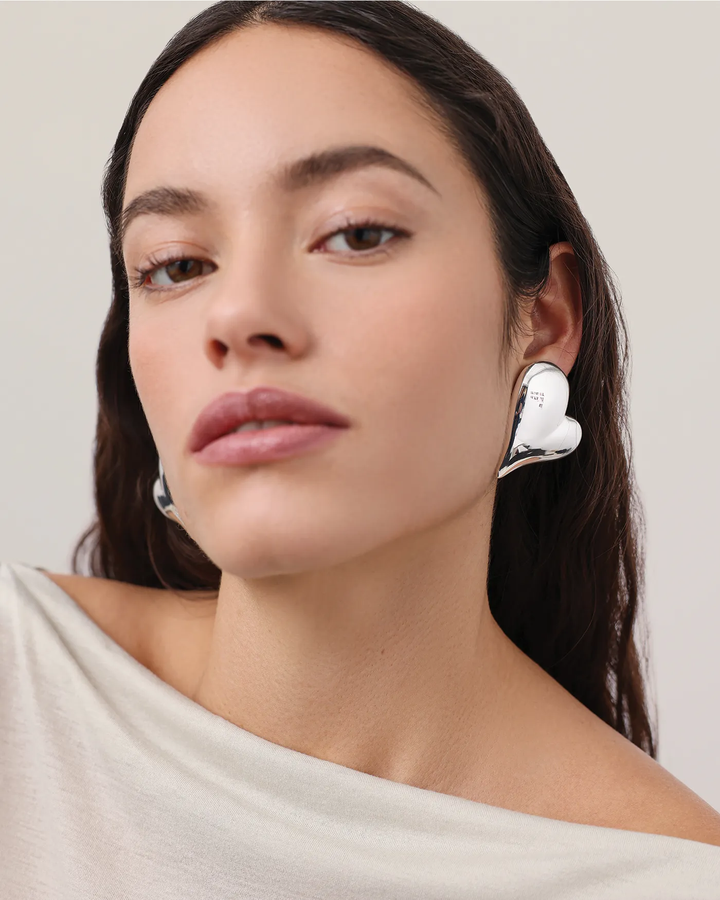 Mega Art Heart Button Earrings sold by JENNY BIRD product image thumbnail 2