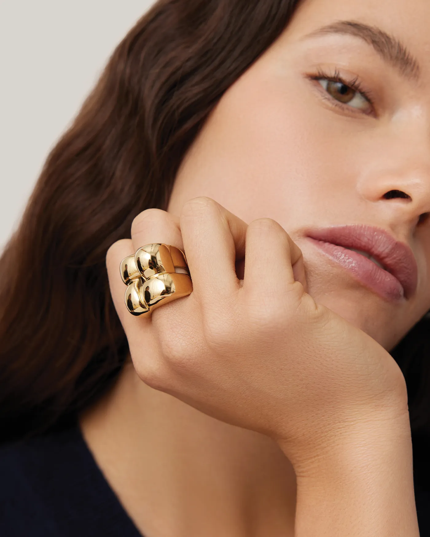 Mega Woven Square Ring sold by JENNY BIRD product image thumbnail 2