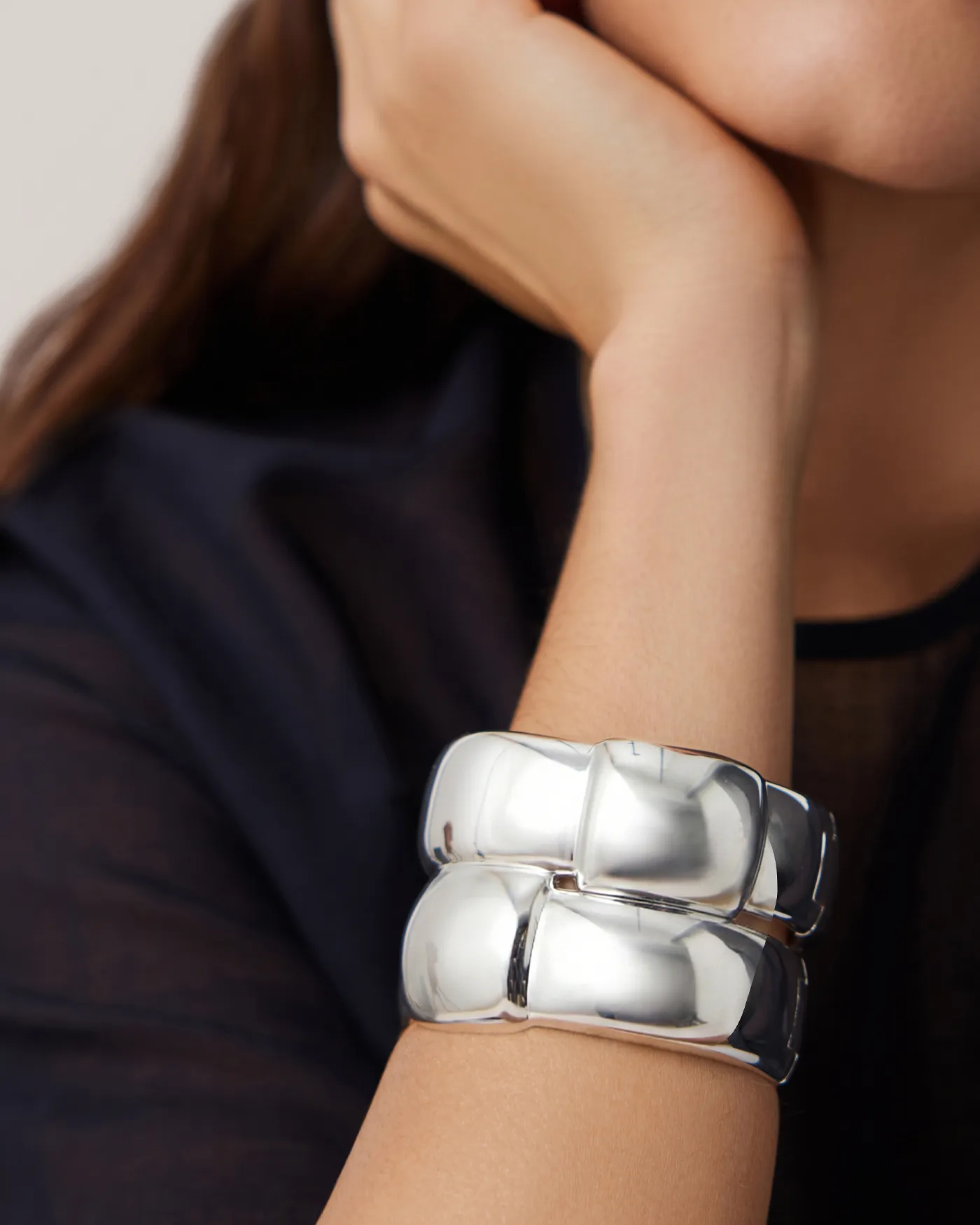 Mega Woven Square Bangle sold by JENNY BIRD product image thumbnail 4