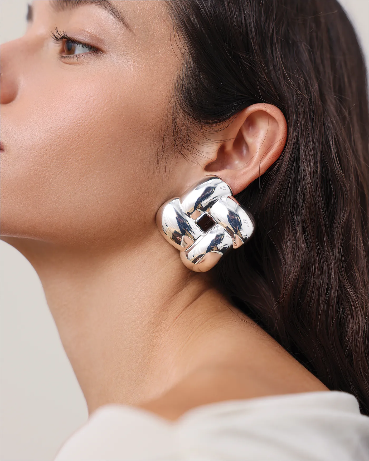 Mega Woven Square Earrings sold by JENNY BIRD product image thumbnail 2