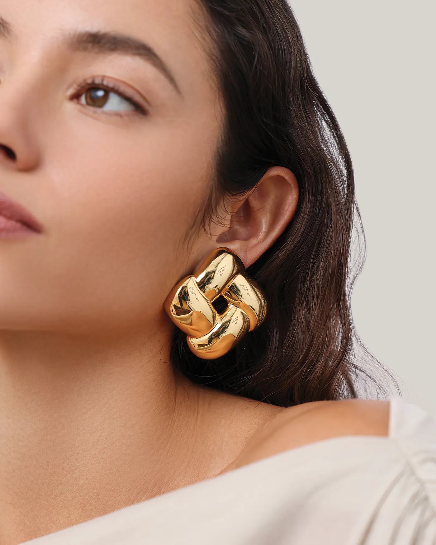 Mega Woven Square Earrings sold by JENNY BIRD product image thumbnail 2