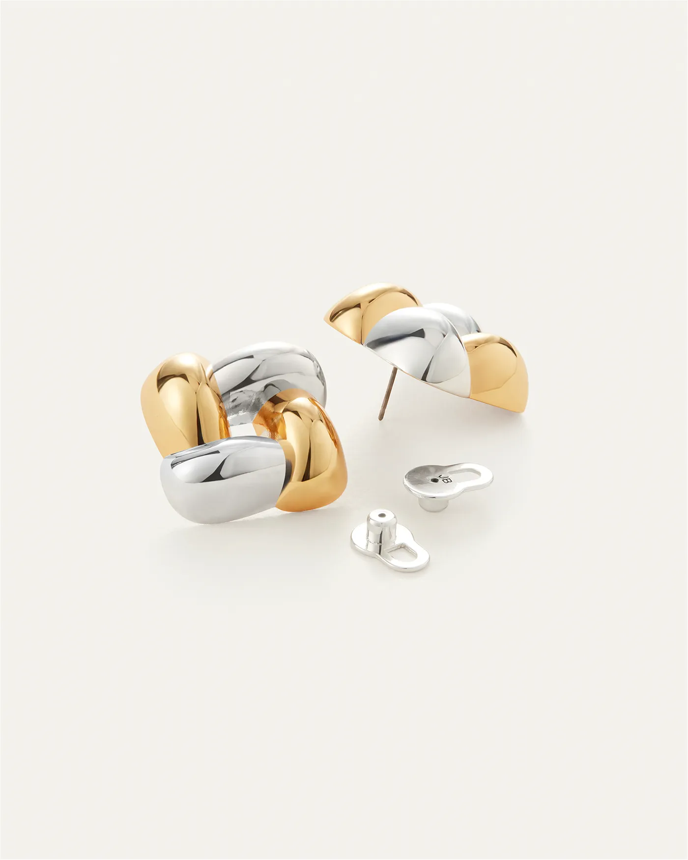 Medium Woven Square Earrings sold by JENNY BIRD product image thumbnail 3