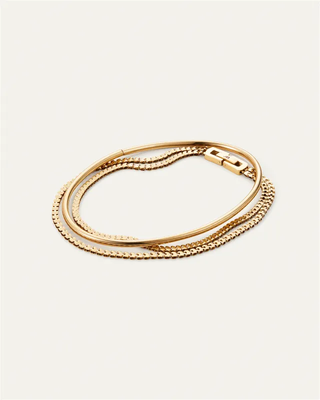 Textured Anklet Stack made by JENNY BIRD