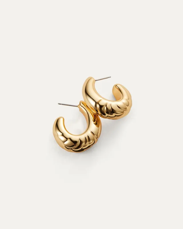 Slim Nelle Hoop Earrings made by JENNY BIRD