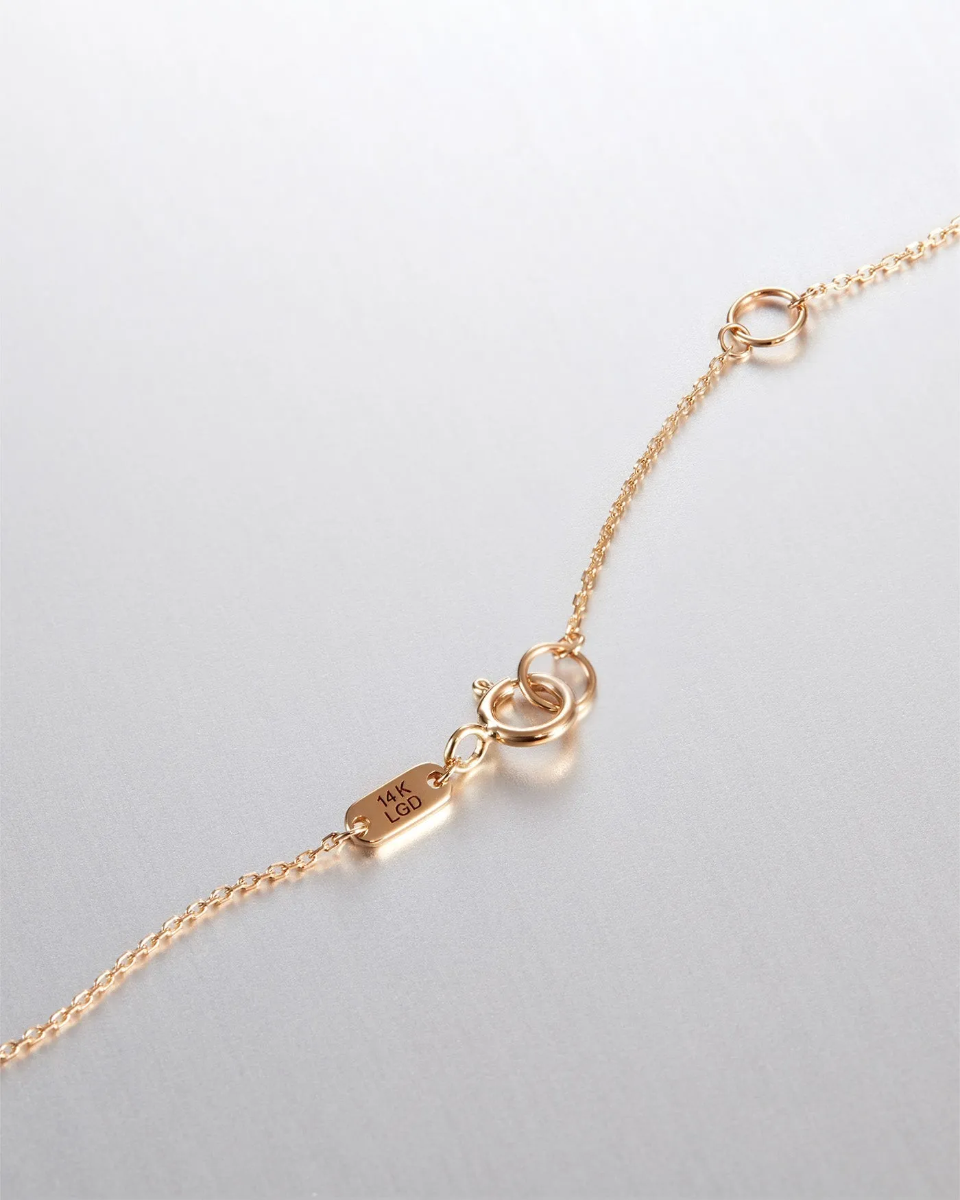 14K Princess Cut Double Diamond Pendant Necklace sold by JENNY BIRD product image thumbnail 3