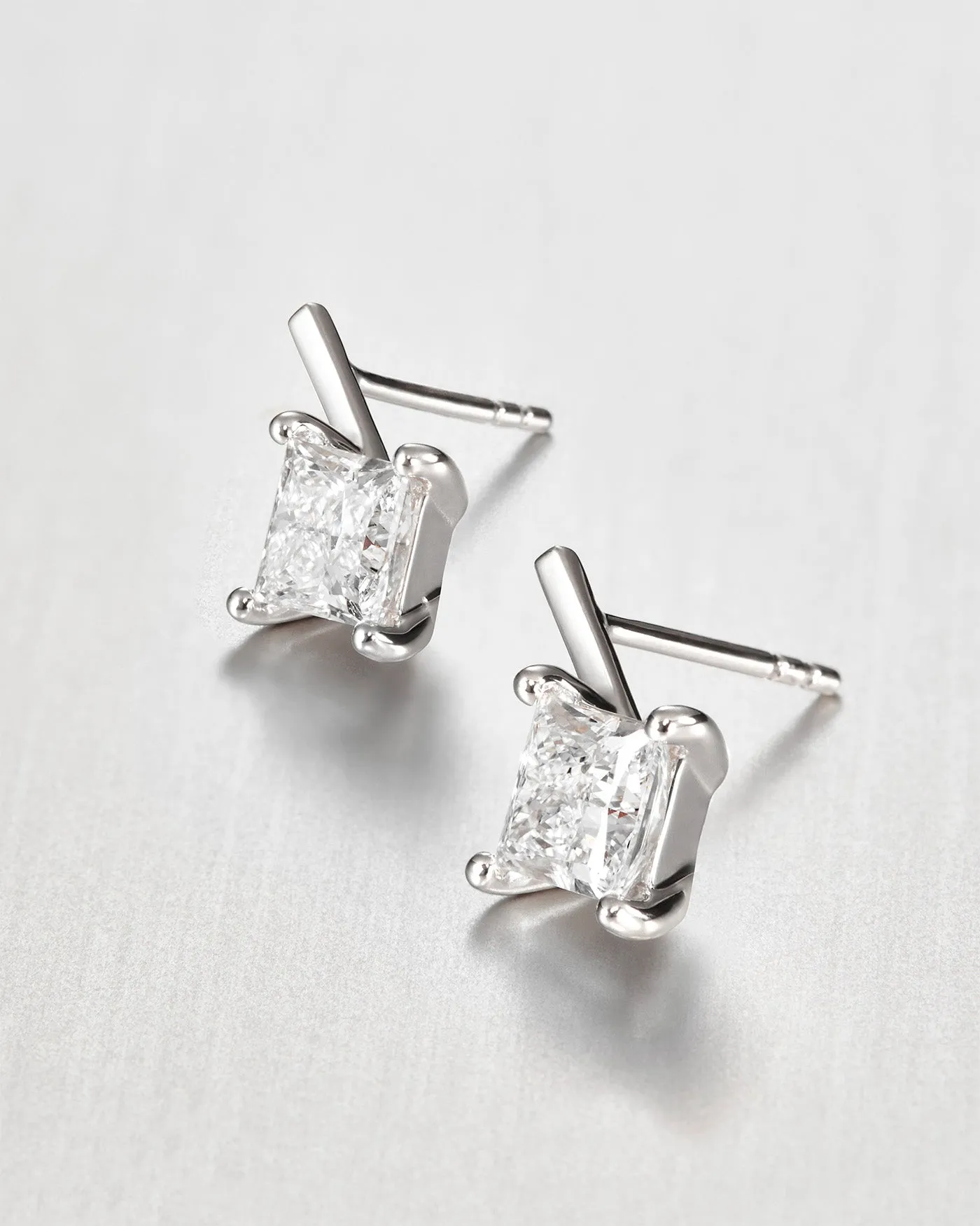 14K Princess Cut Diamond Drop Earrings sold by JENNY BIRD
