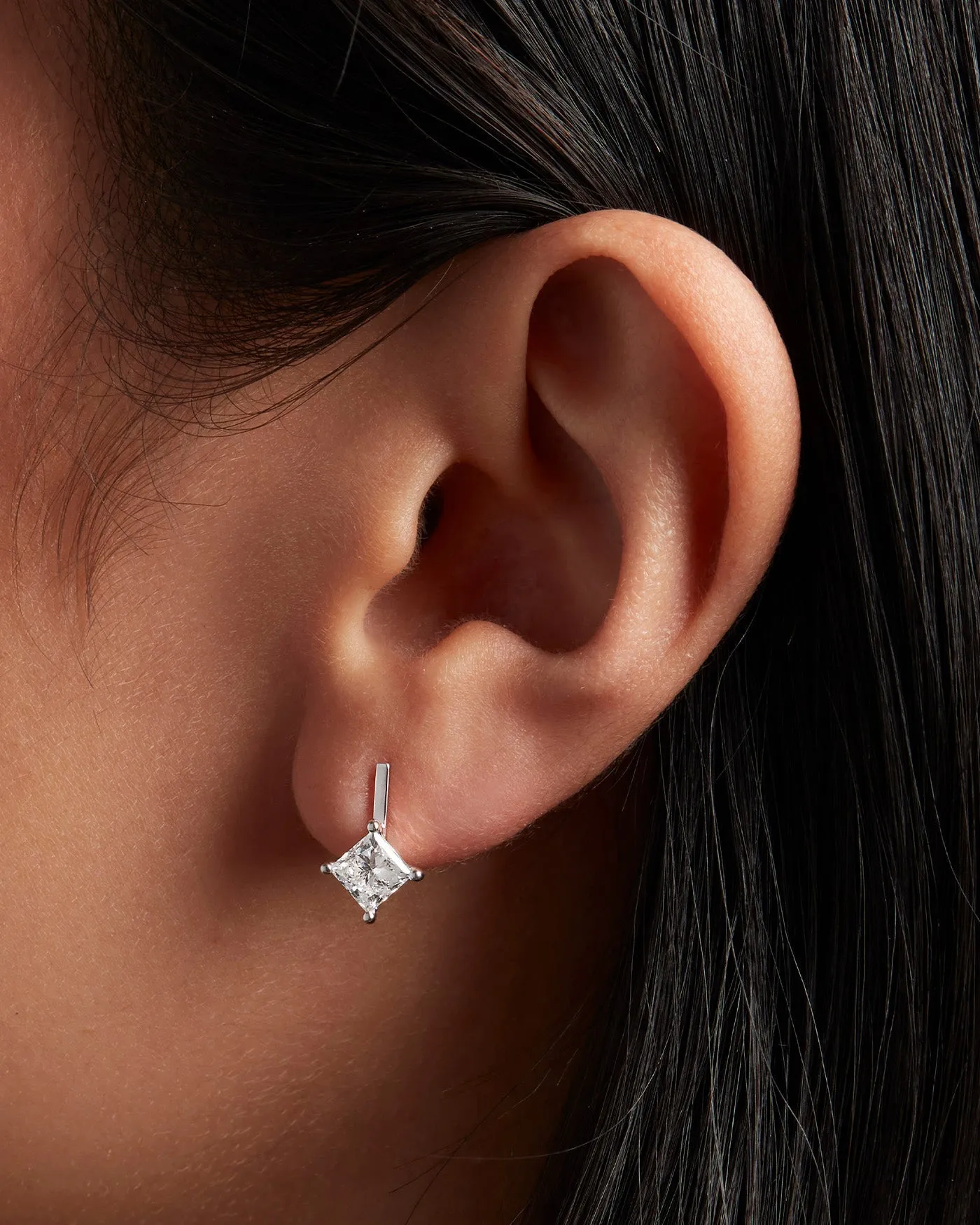 14K Princess Cut Diamond Drop Earrings sold by JENNY BIRD product image thumbnail 2