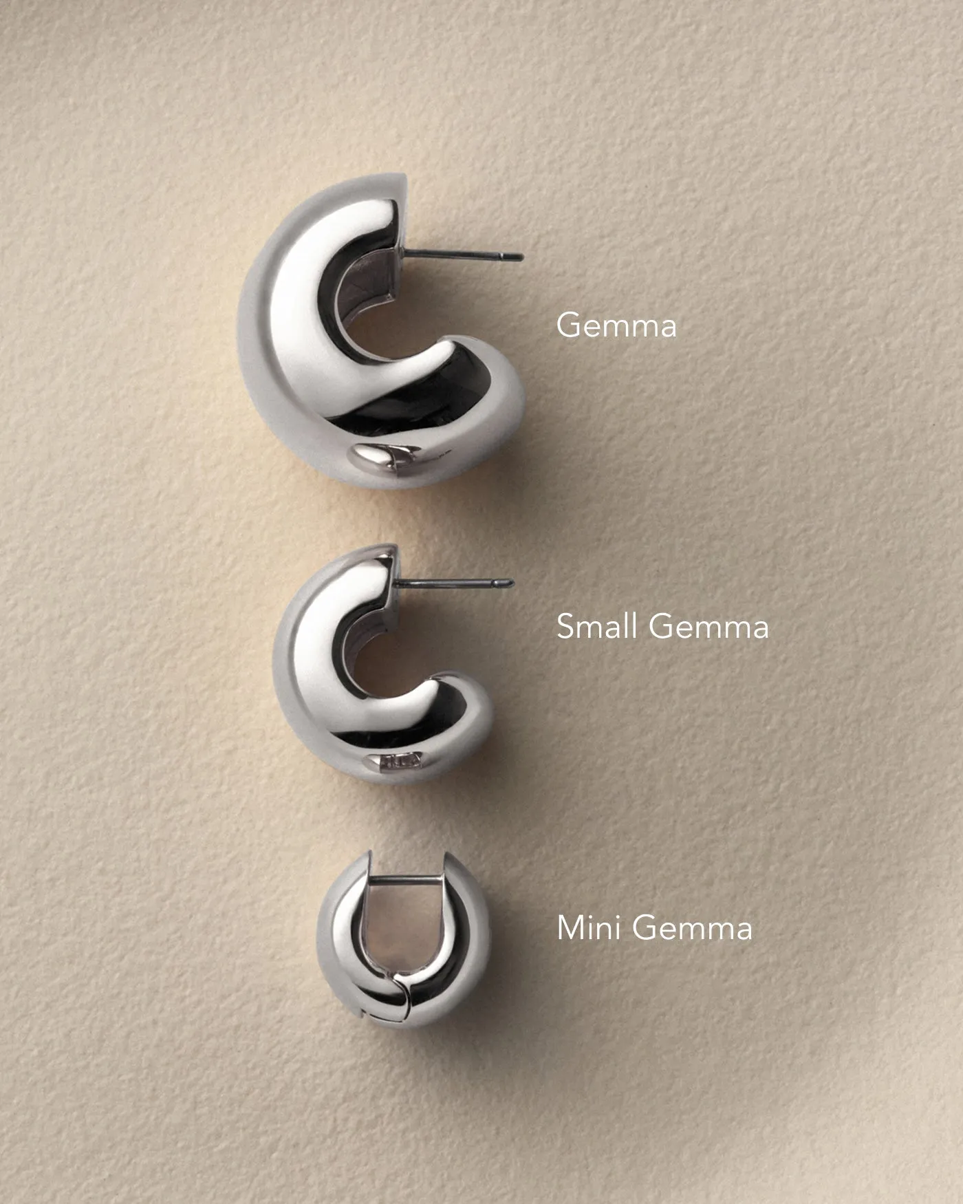 Small Gemma Hoop Earrings sold by JENNY BIRD product image thumbnail 5