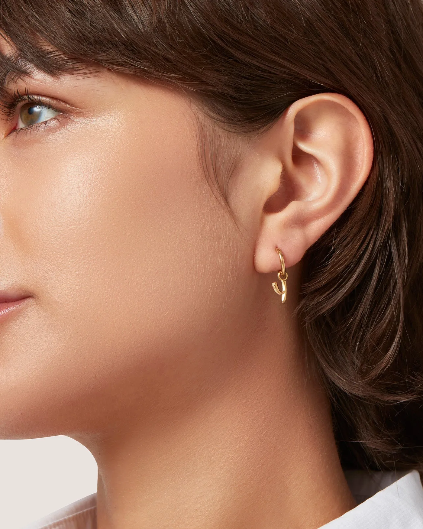 Single Monogram Huggie Earring - Y sold by JENNY BIRD product image thumbnail 2