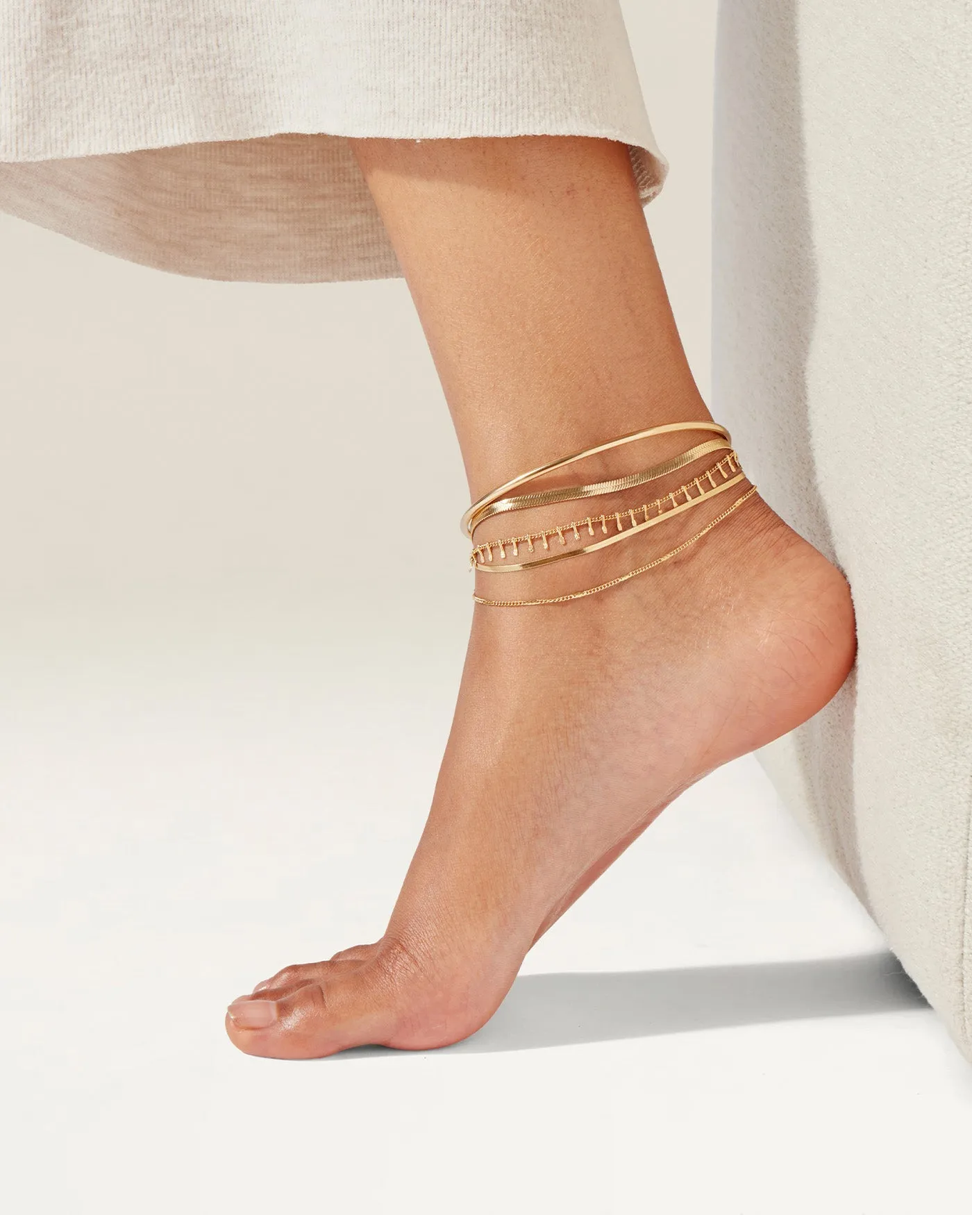 The Statement Anklet Stack sold by JENNY BIRD product image thumbnail 2