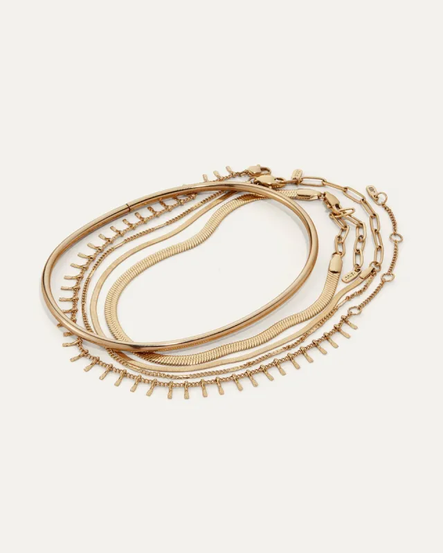 The Statement Anklet Stack sold by JENNY BIRD
