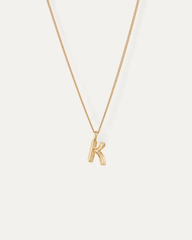 Monogram Necklace - K sold by JENNY BIRD