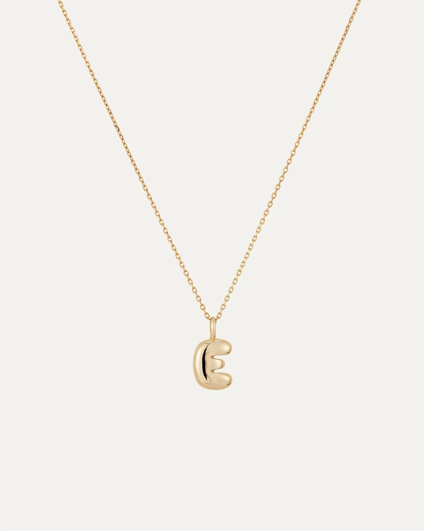 14K Gold Bubble Letter Necklace - E sold by JENNY BIRD