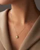 14K Gold Bubble Letter Necklace - D sold by JENNY BIRD