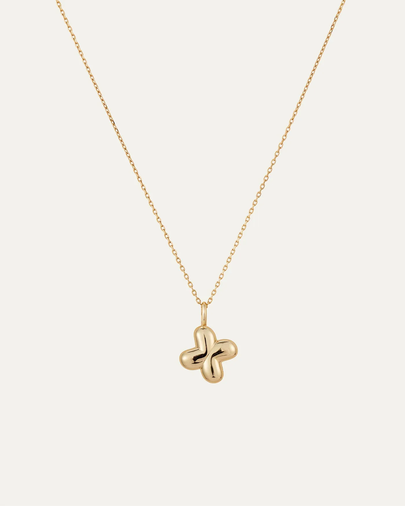 14K Gold Bubble Letter Necklace - X sold by JENNY BIRD