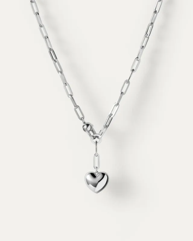 Puffy Heart Chain Necklace sold by JENNY BIRD