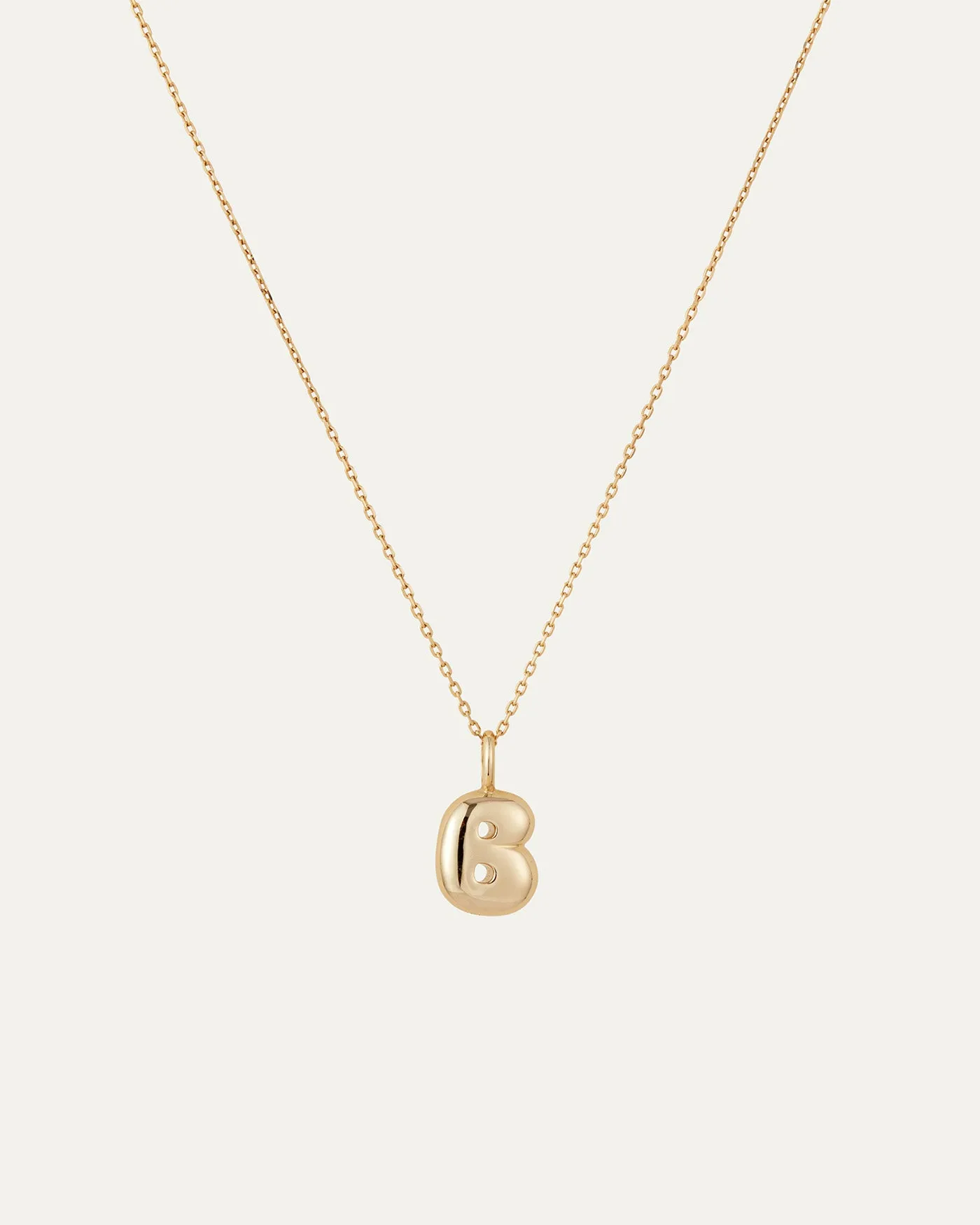 14K Gold Bubble Letter Necklace - B sold by JENNY BIRD