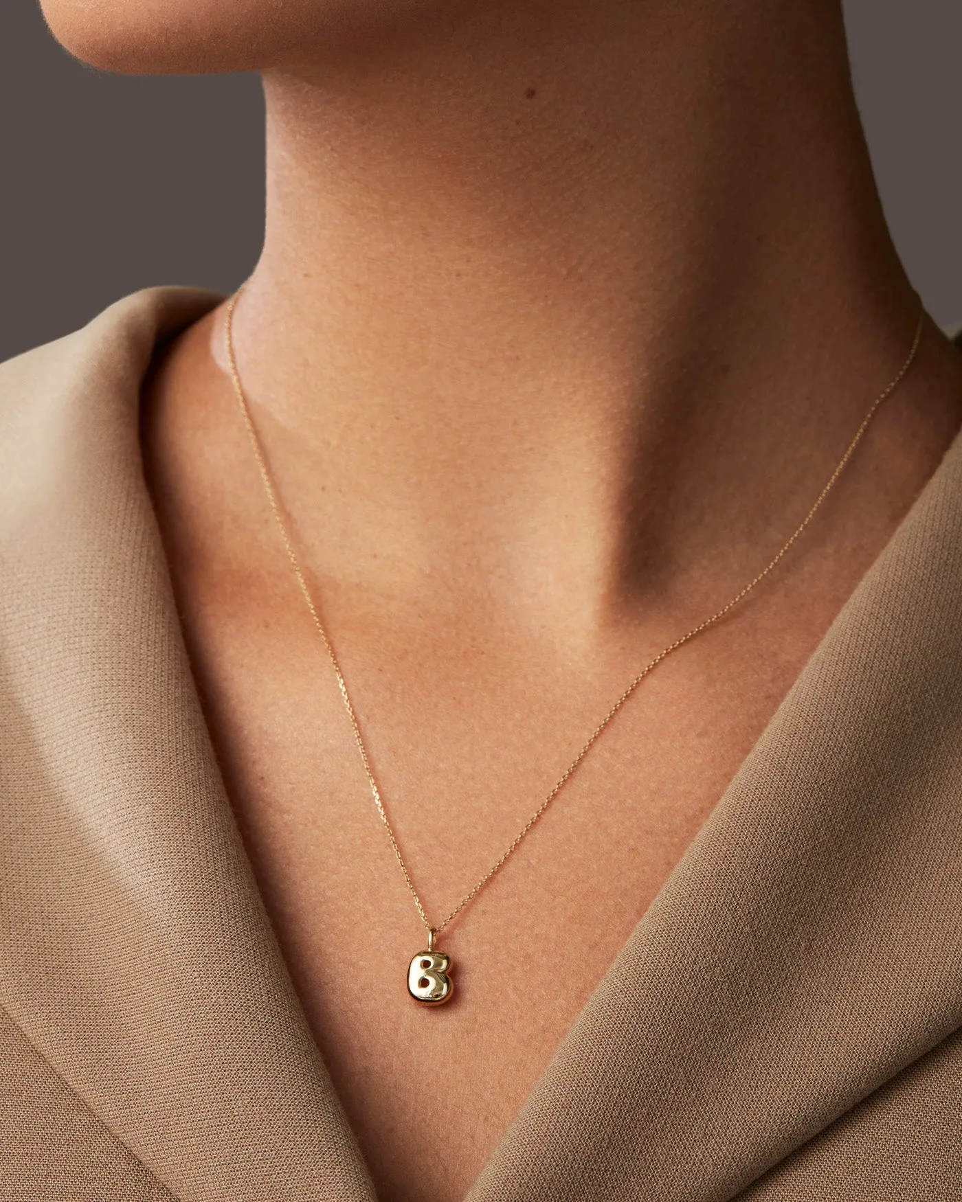 14K Gold Bubble Letter Necklace - B sold by JENNY BIRD product image thumbnail 2