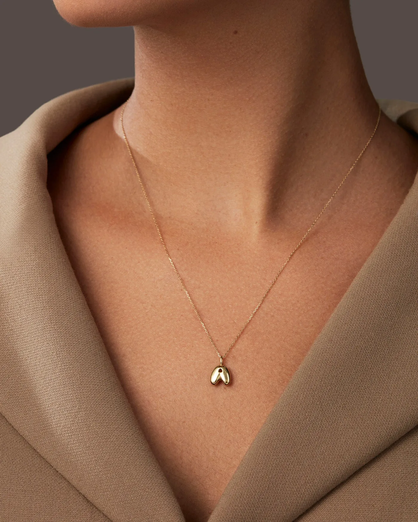 14K Gold Bubble Letter Necklace - A sold by JENNY BIRD product image thumbnail 2