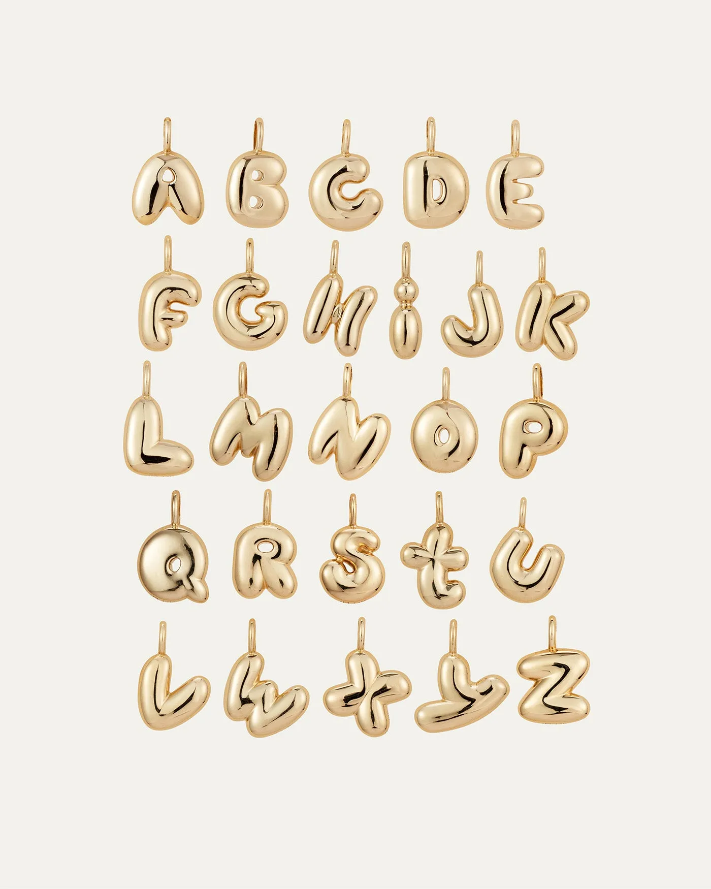 14K Gold Bubble Letter Necklace - A sold by JENNY BIRD product image thumbnail 5