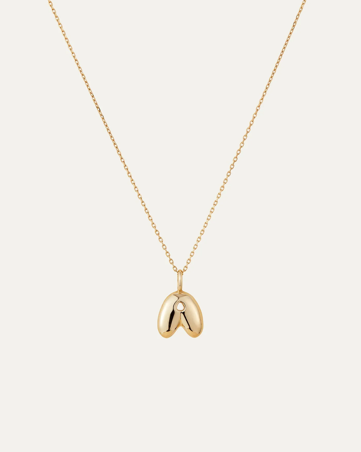 14K Gold Bubble Letter Necklace - A sold by JENNY BIRD