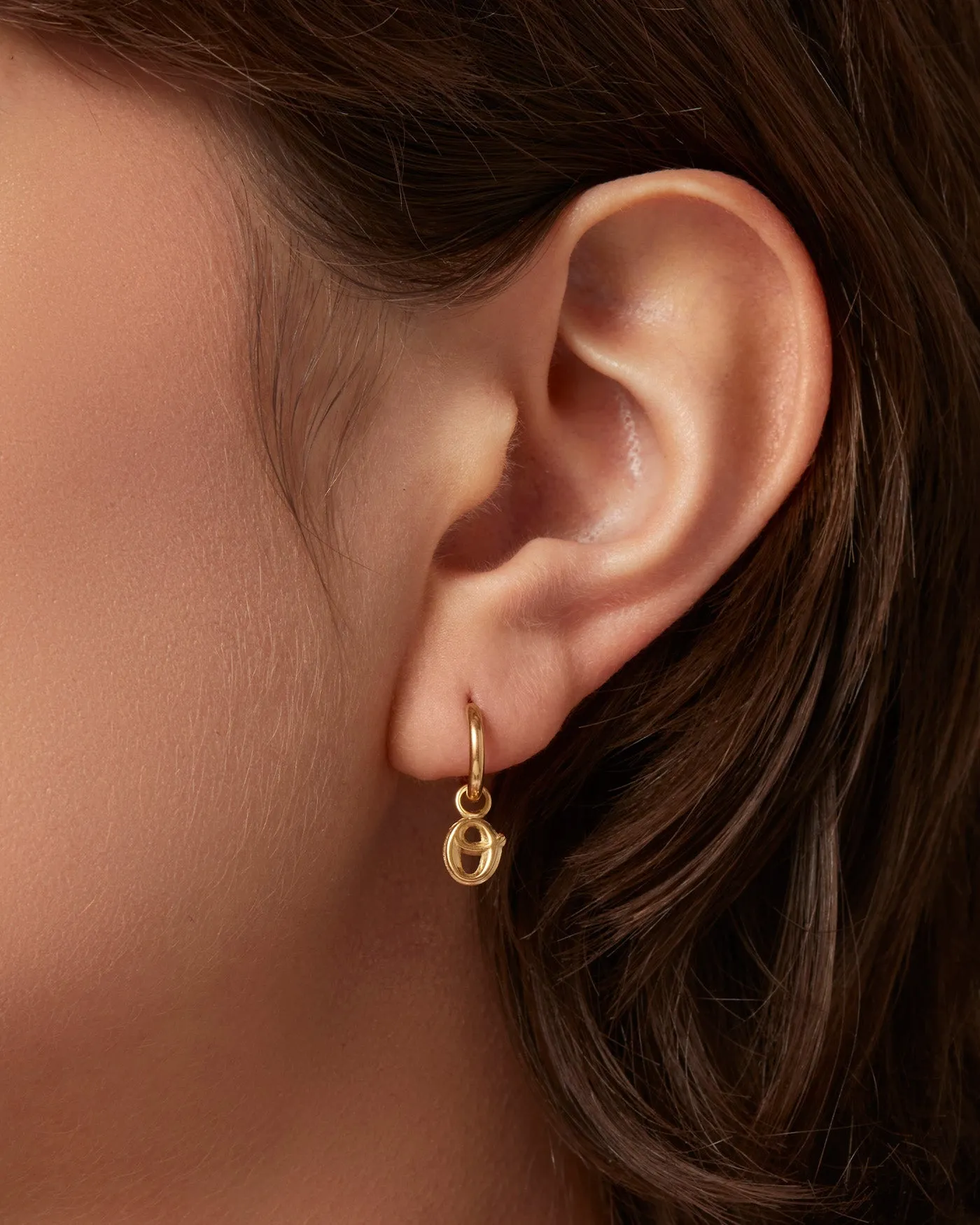 Single Monogram Huggie Earring - O sold by JENNY BIRD product image thumbnail 3