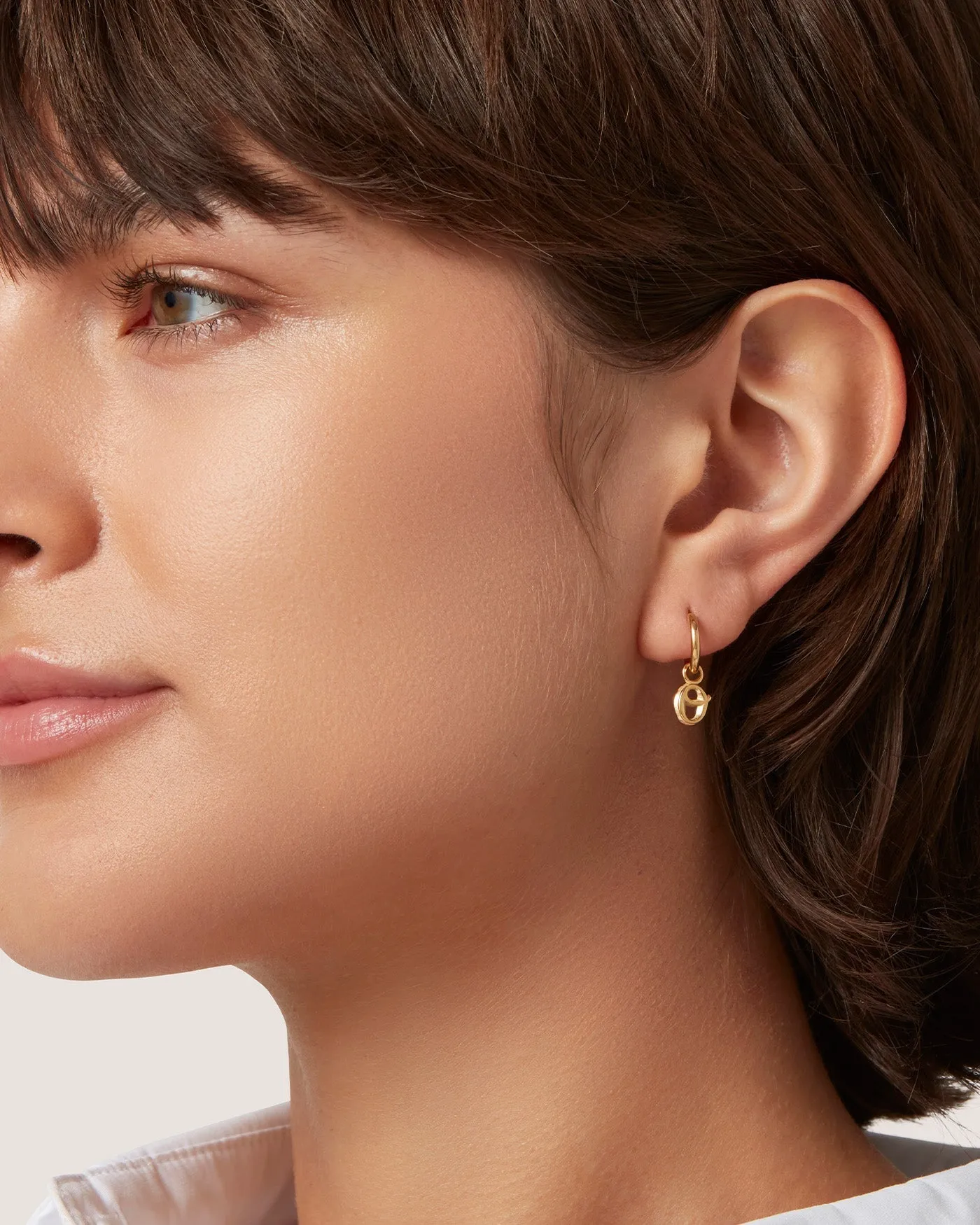 Single Monogram Huggie Earring - O sold by JENNY BIRD product image thumbnail 2