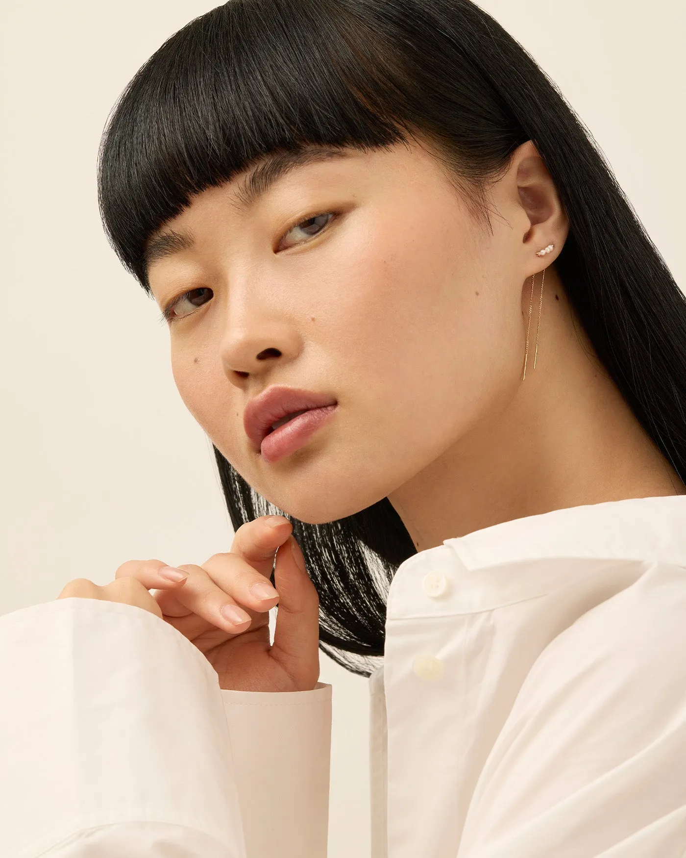 Delphine Threader Earring and Stud Set sold by JENNY BIRD product image thumbnail 2