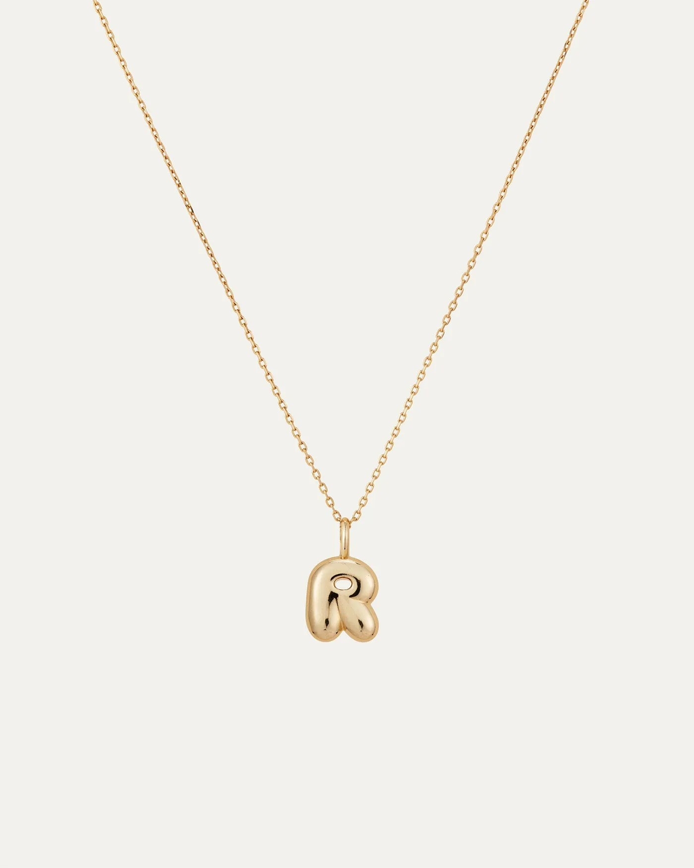 14K Gold Bubble Letter Necklace - R sold by JENNY BIRD