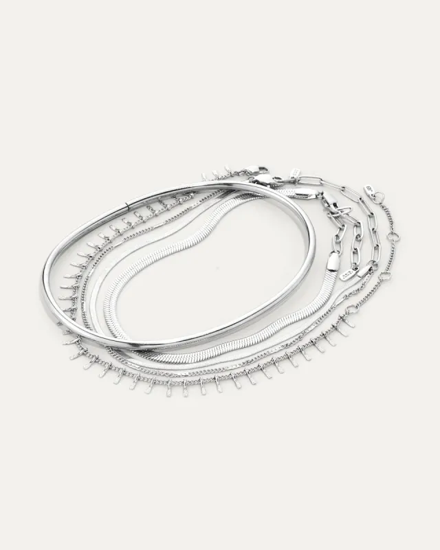 The Statement Anklet Stack sold by JENNY BIRD
