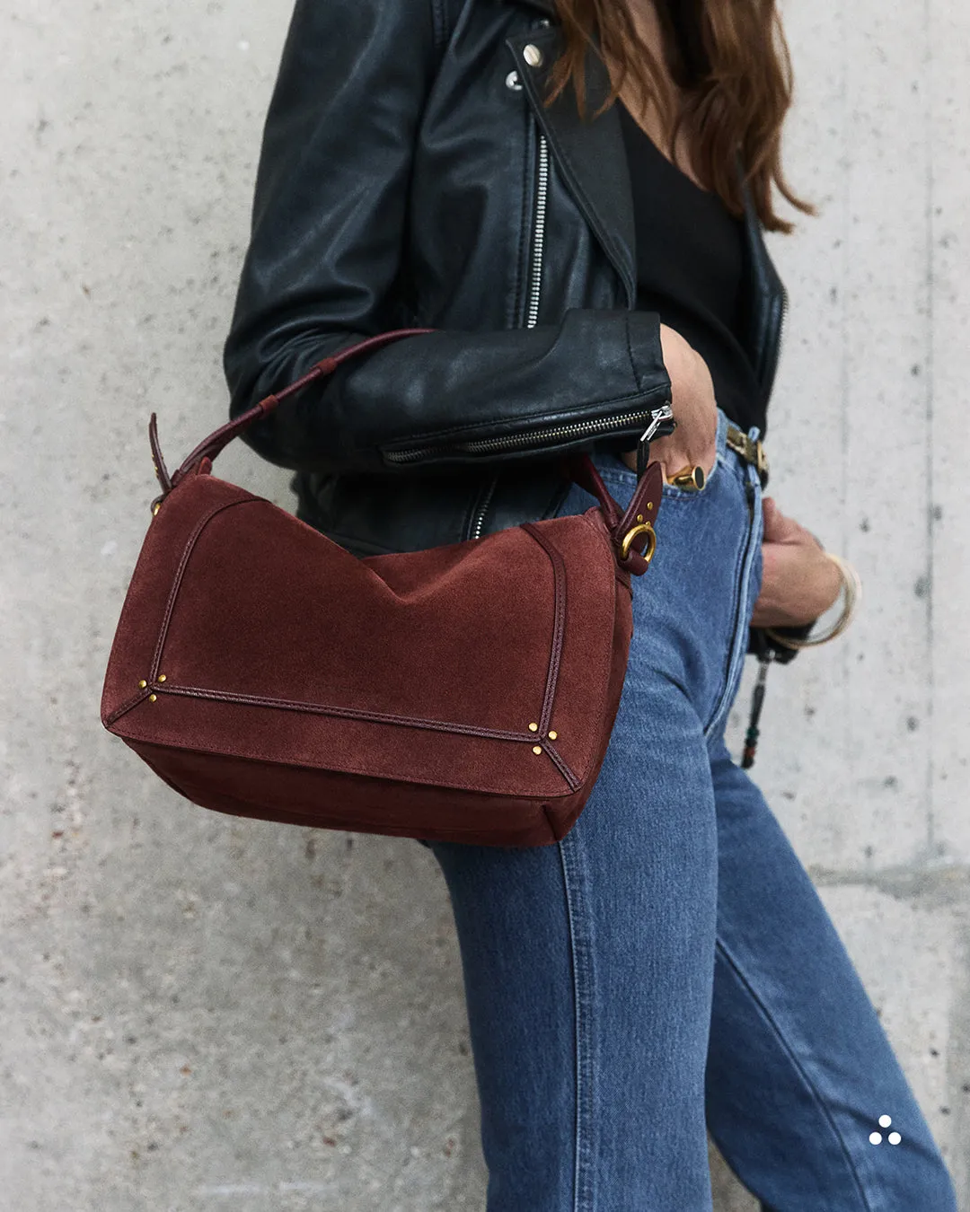 Sac Pepito M croute velours Brulé sold by Jerome Dreyfuss product image thumbnail 2