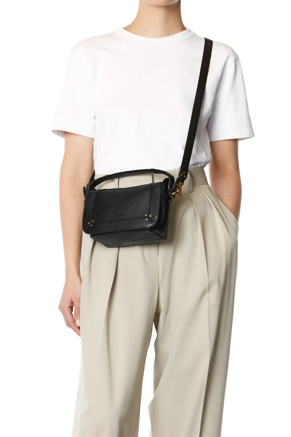 Sac Pepito S Buffle Noir Brass sold by Jerome Dreyfuss product image thumbnail 5