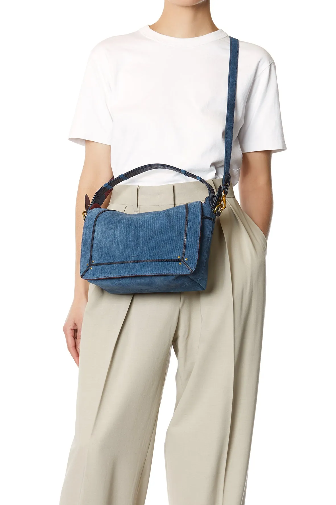 Sac Pepito M croute velours Jean's sold by Jerome Dreyfuss product image thumbnail 5