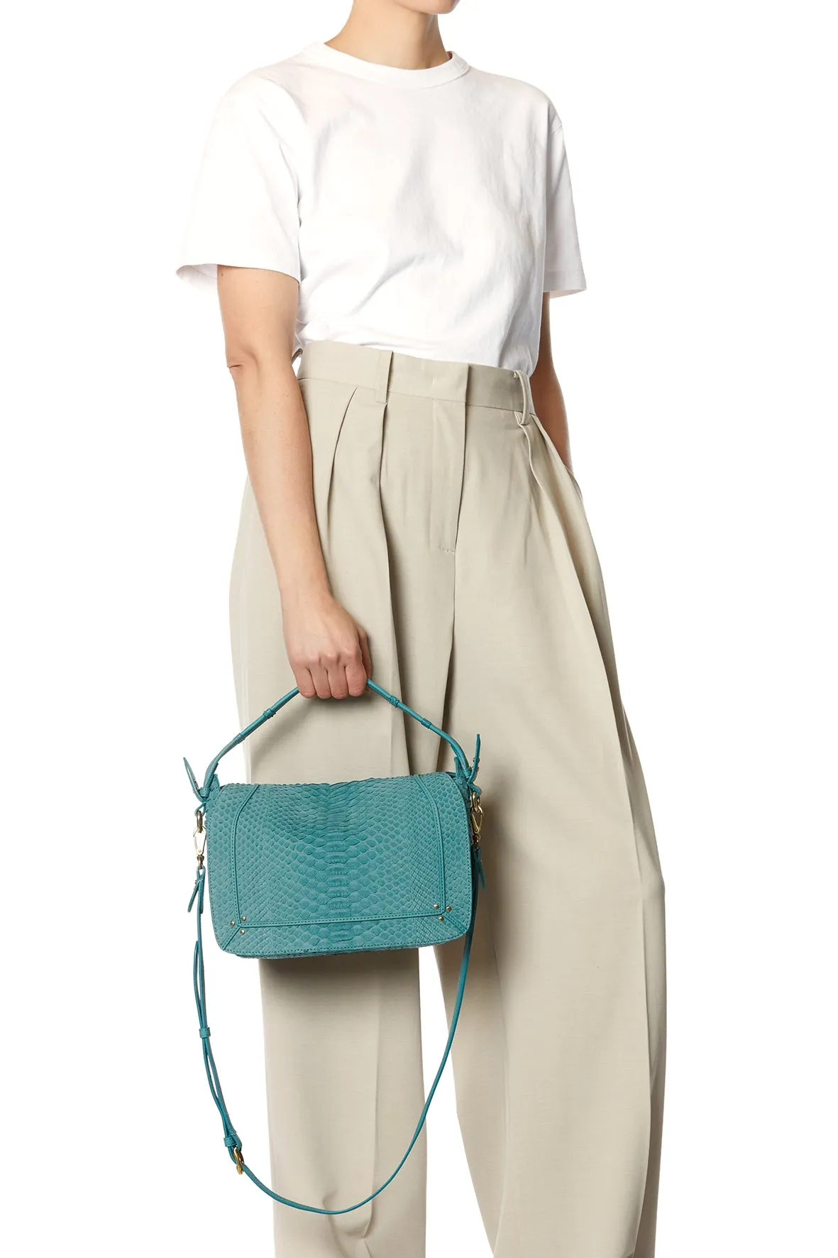 Sac Pepito M python Sequoia sold by Jerome Dreyfuss product image thumbnail 2