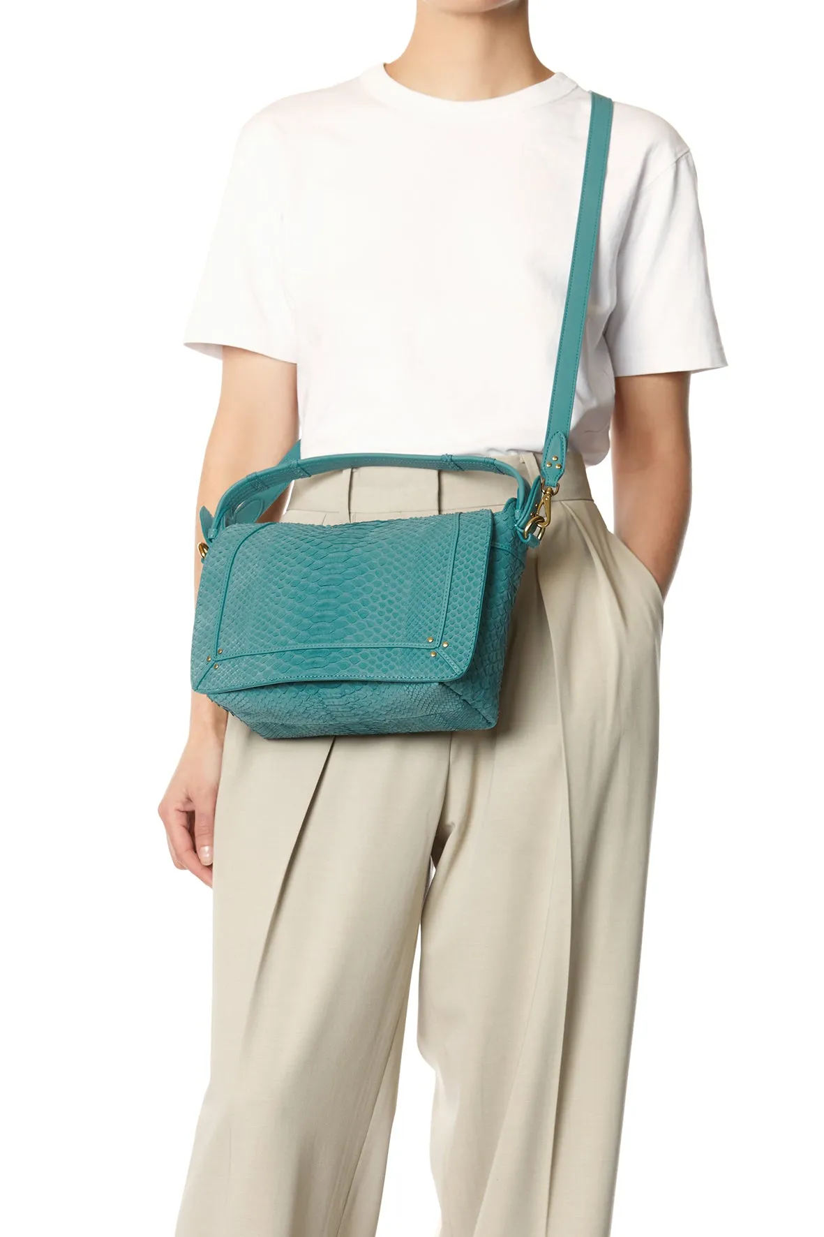 Sac Pepito M python Sequoia sold by Jerome Dreyfuss product image thumbnail 5