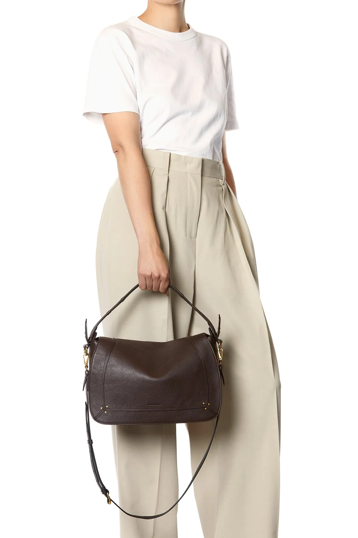 Sac Pepito L buffle Moka sold by Jerome Dreyfuss product image thumbnail 2