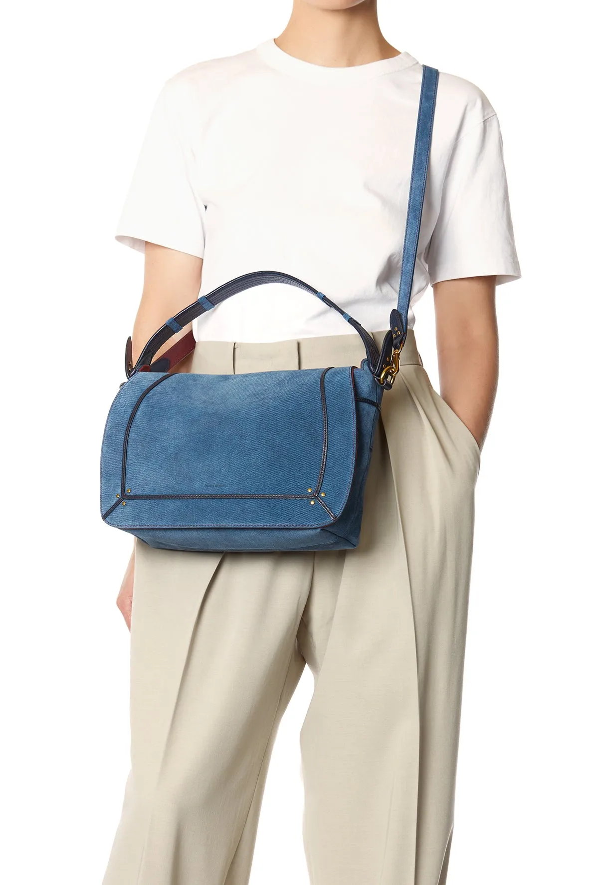 Sac Pepito L croute velours Jean's sold by Jerome Dreyfuss product image thumbnail 5