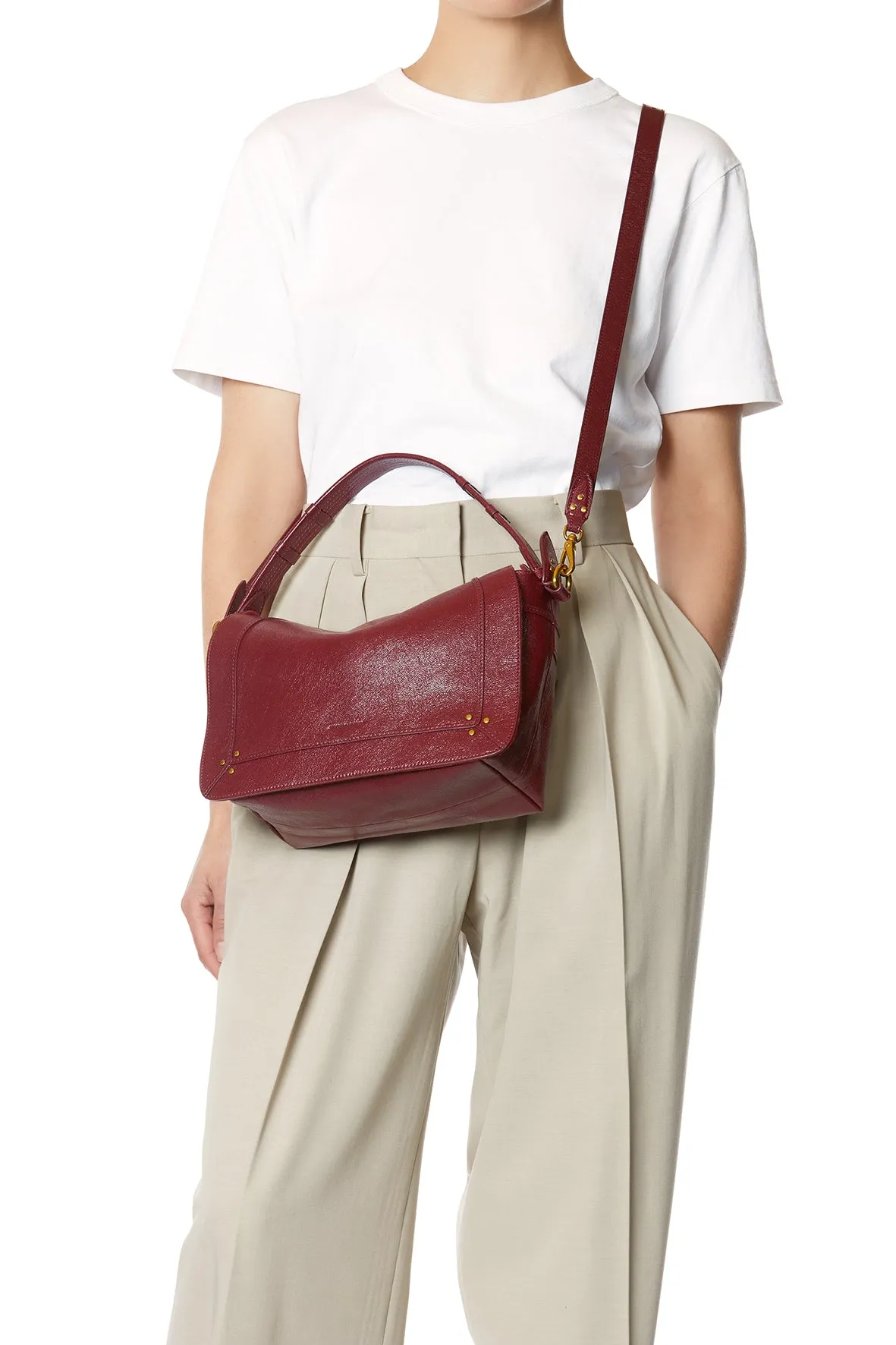 Sac Pepito M Chèvre Bordeaux sold by Jerome Dreyfuss product image thumbnail 5