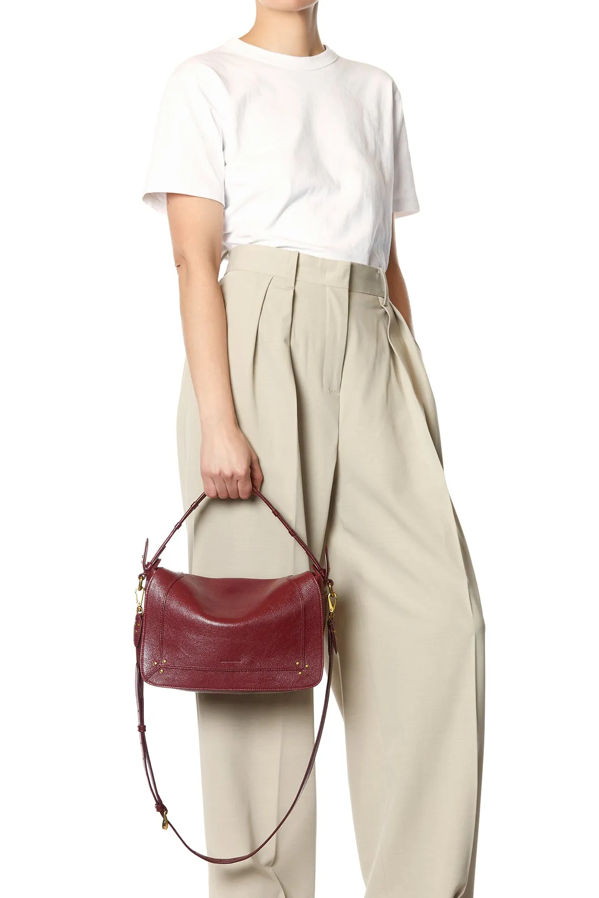 Sac Pepito M Chèvre Bordeaux sold by Jerome Dreyfuss product image thumbnail 2