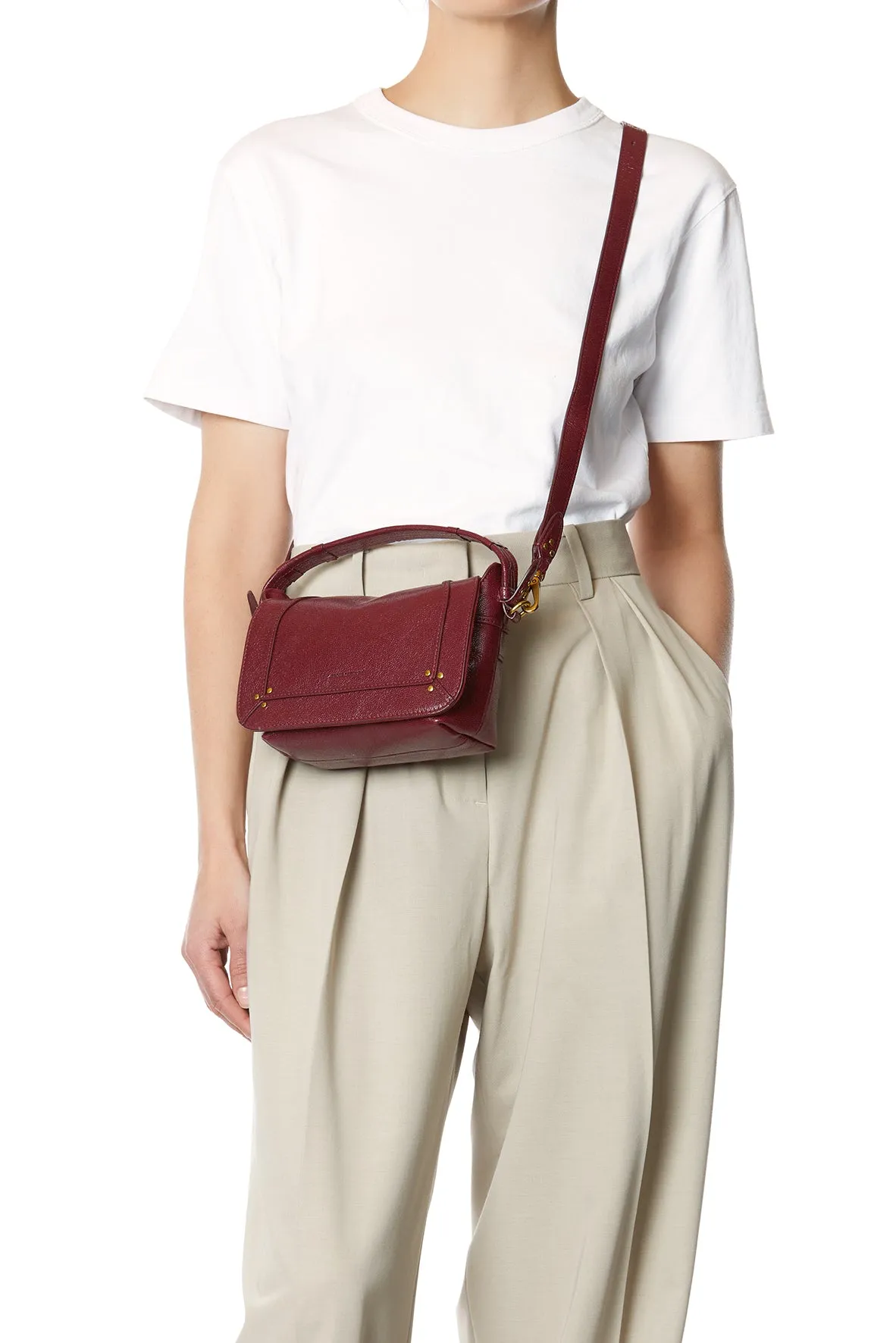 Sac Pepito S Chèvre Bordeaux sold by Jerome Dreyfuss product image thumbnail 5