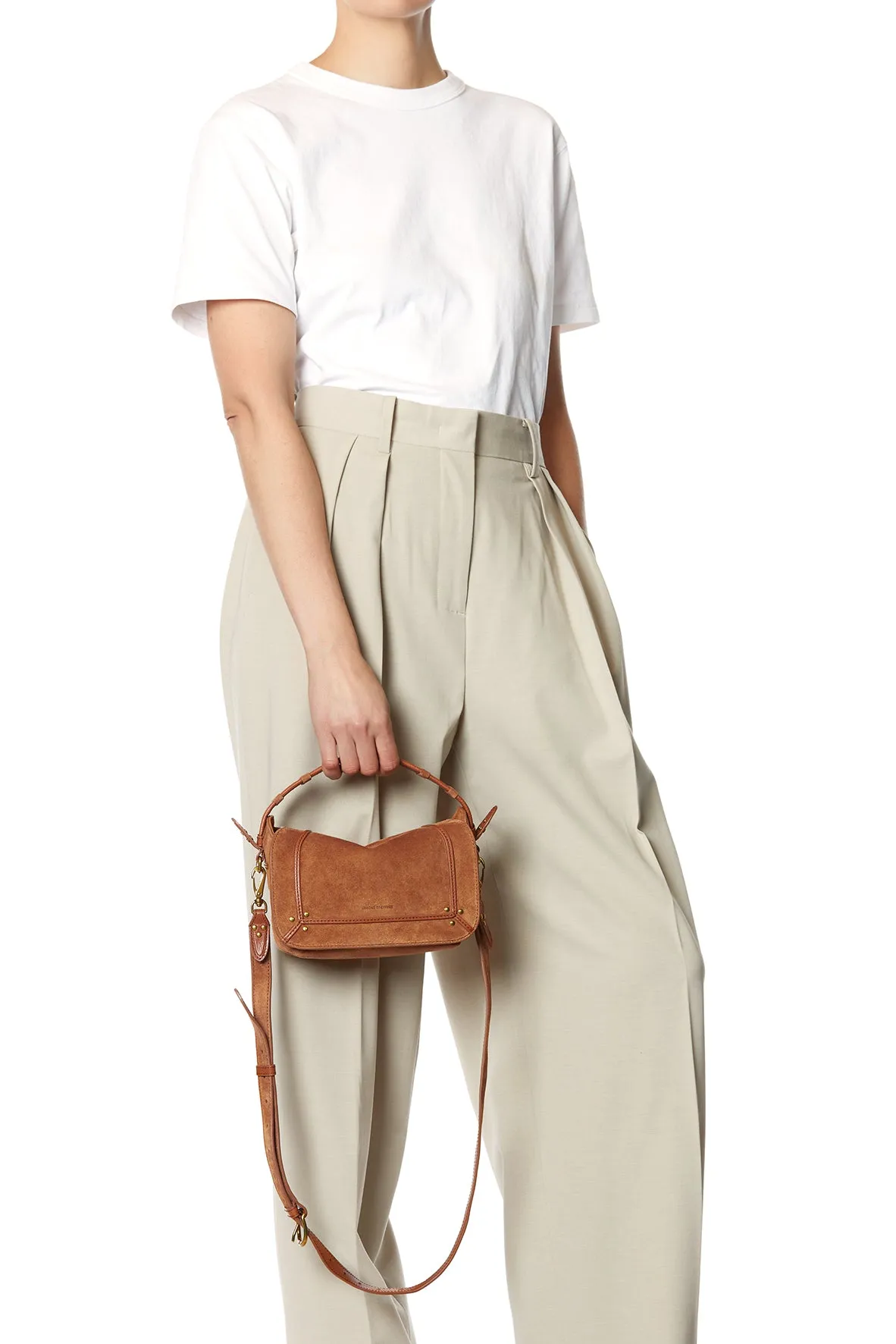 Sac Pepito S croute velours Caramel sold by Jerome Dreyfuss product image thumbnail 2