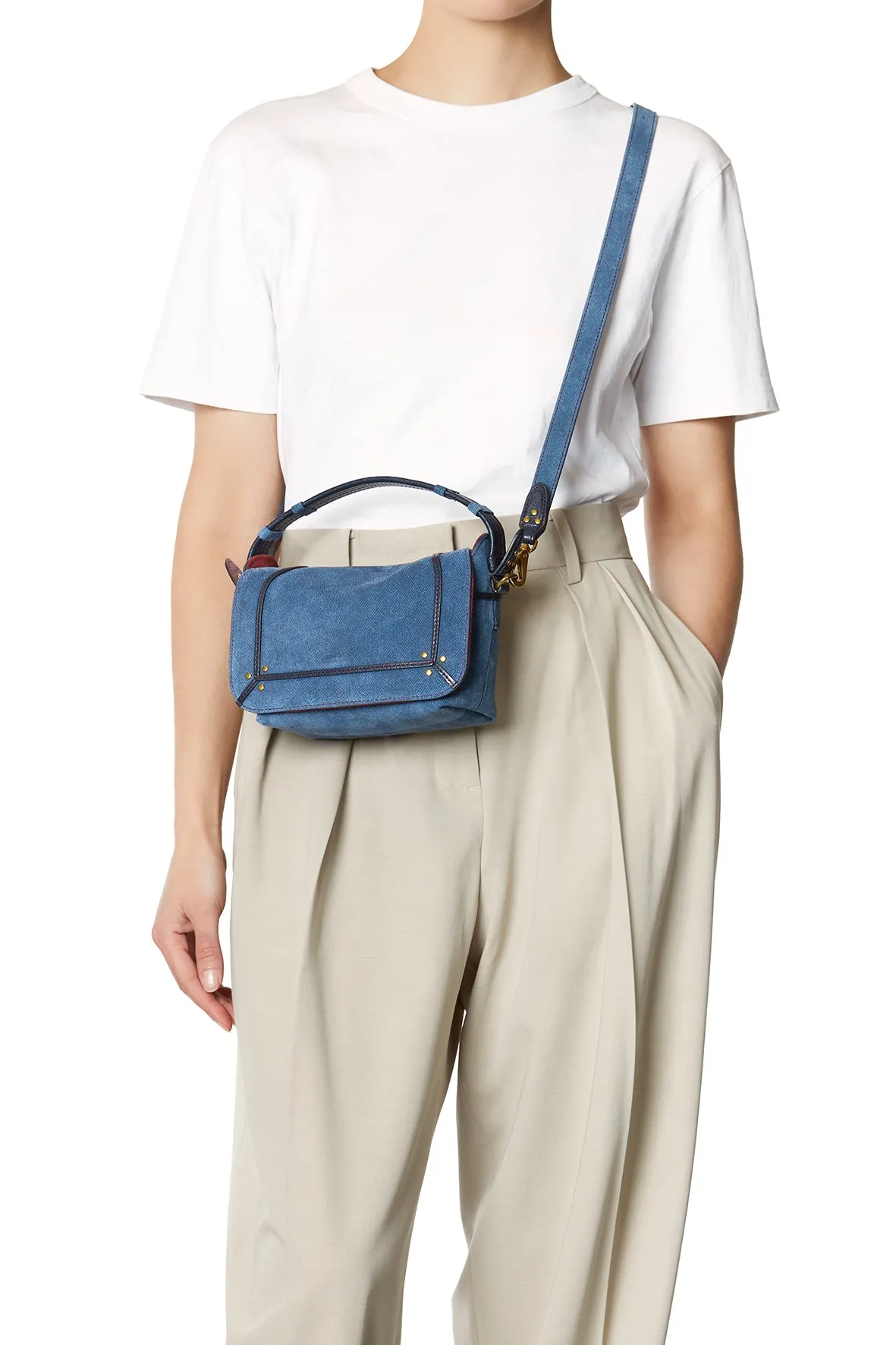 Sac Pepito S croute velours Jean's sold by Jerome Dreyfuss product image thumbnail 5