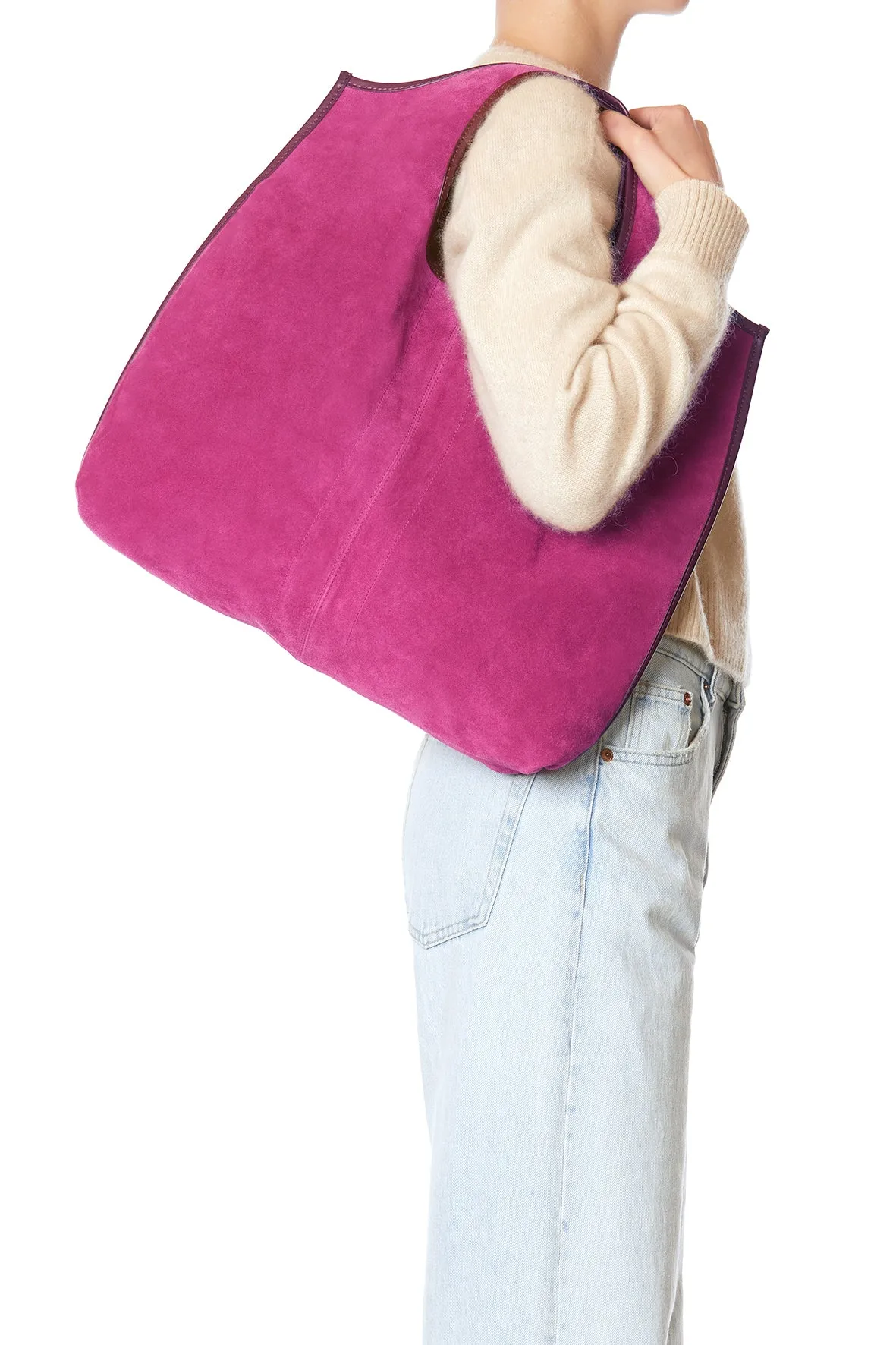 Sac Cabas Paco croute velours Orchidée sold by Jerome Dreyfuss product image thumbnail 2