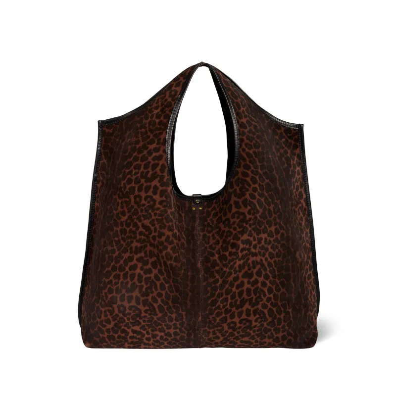 Sac Paco Croûte Velours Imprimé Léopard Naturel sold by Jerome Dreyfuss