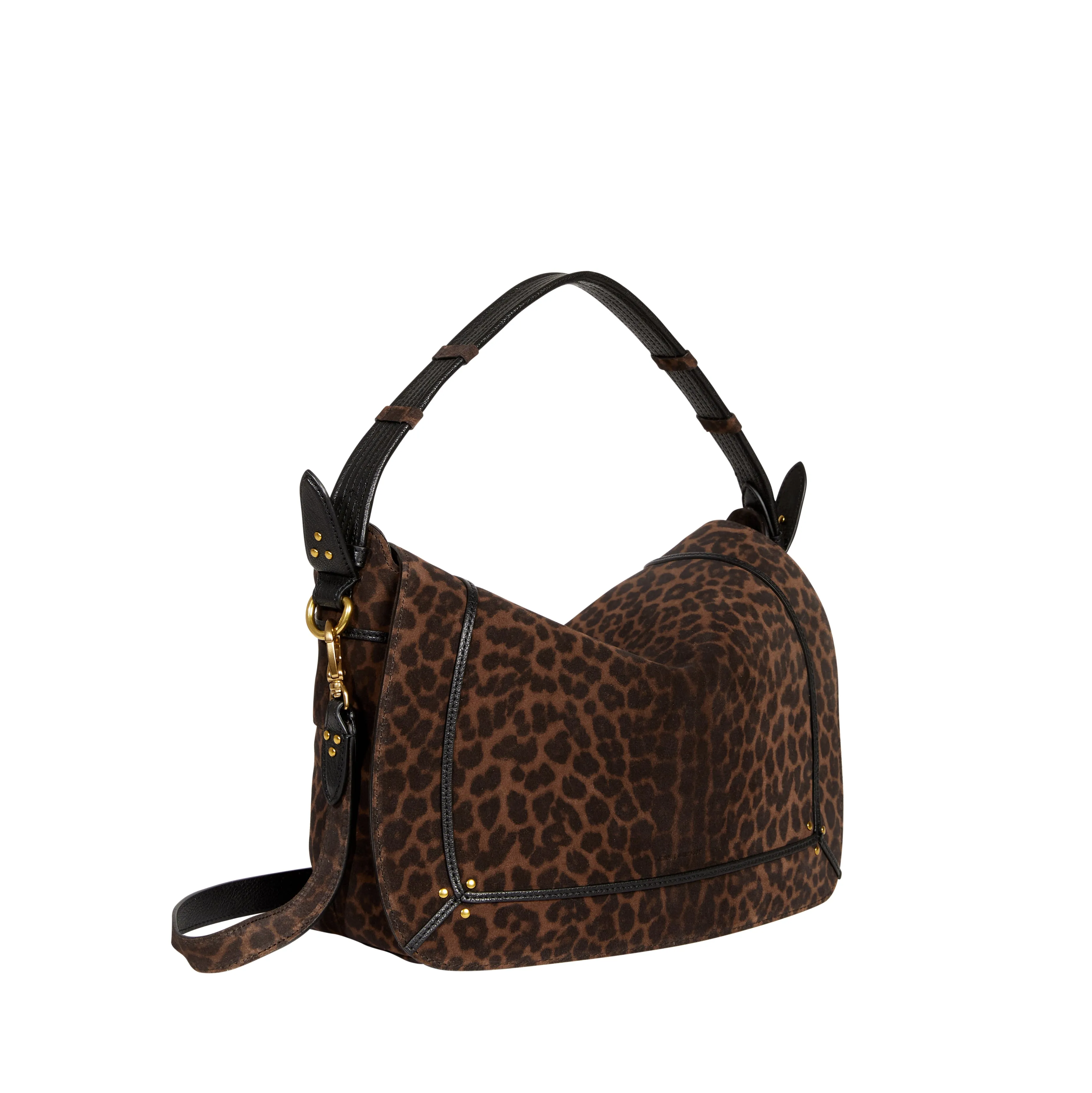 Sac Pepito L Croûte Velours Imprimé Léopard Naturel sold by Jerome Dreyfuss product image thumbnail 3