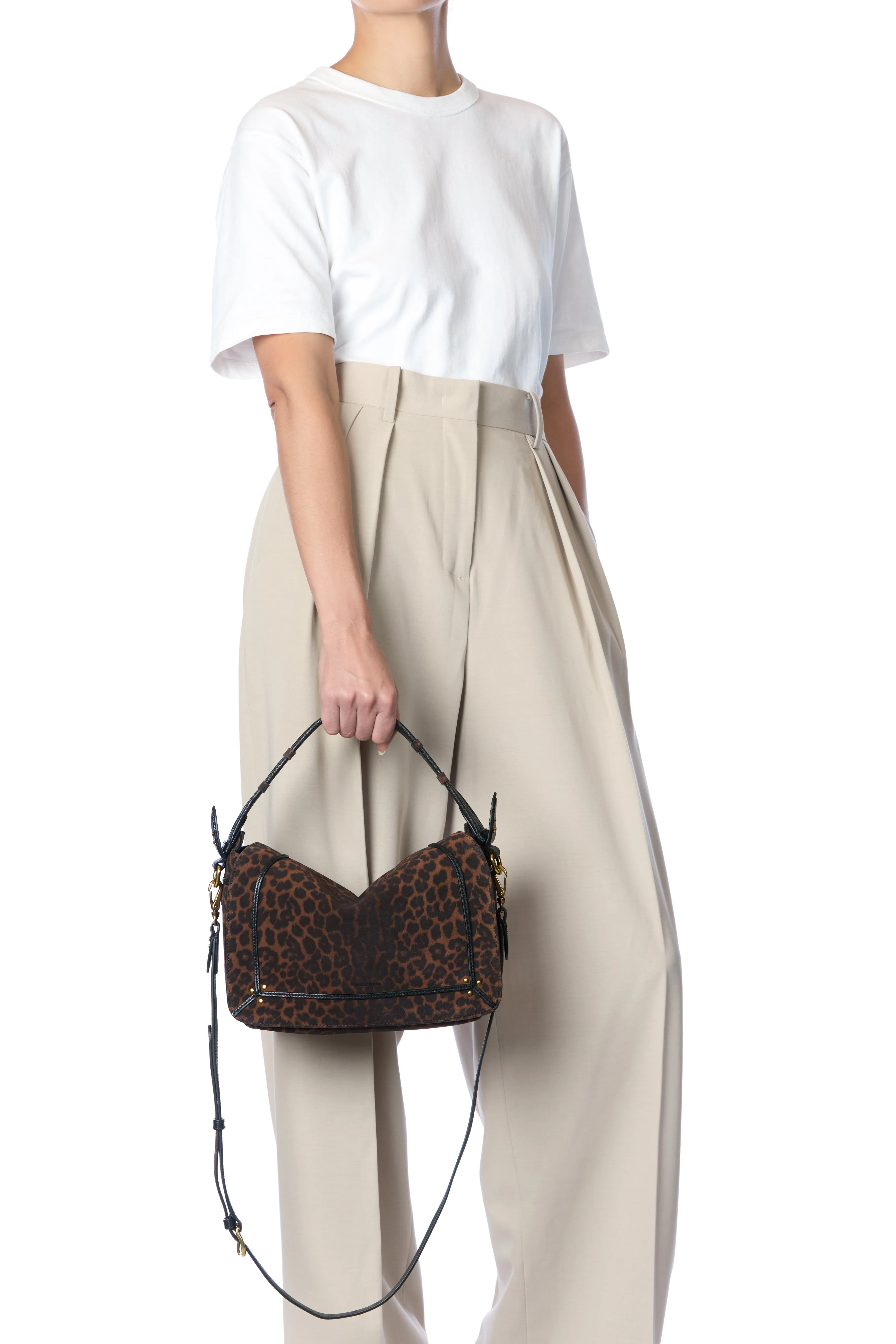 Sac Pepito M Croûte Velours Imprimé Léopard Naturel sold by Jerome Dreyfuss product image thumbnail 2