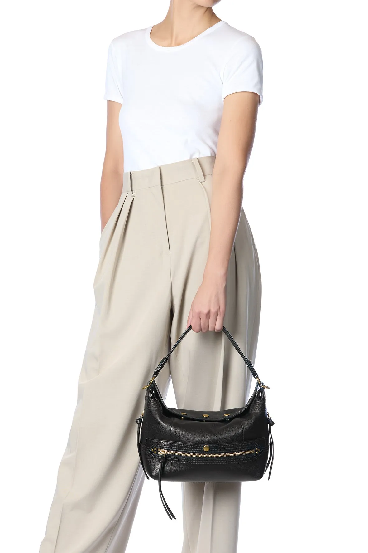 Sac Lucky Hobo Buffle Noir Brass sold by Jerome Dreyfuss product image thumbnail 4