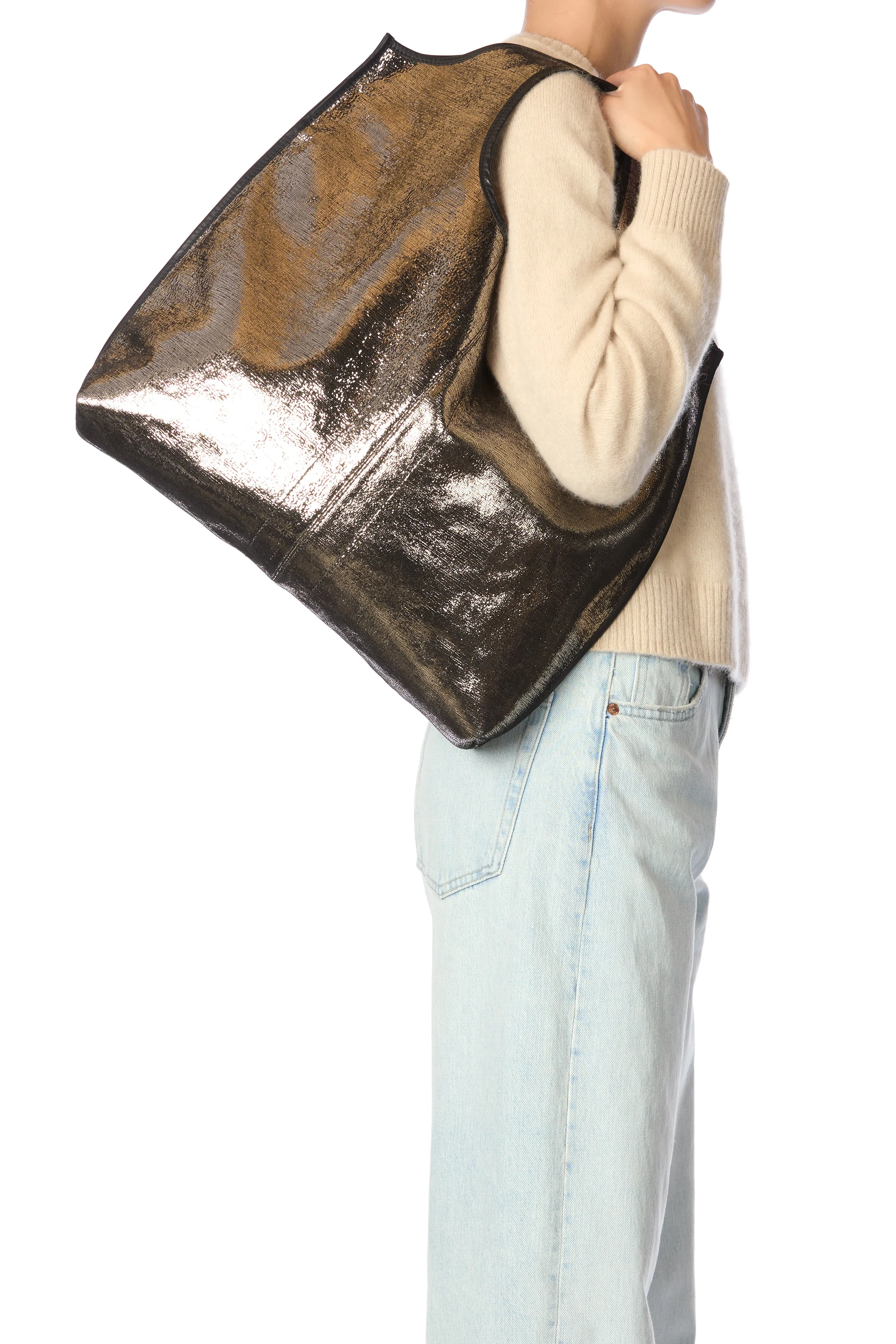 Paco Chèvre Lamé Champagne sold by Jerome Dreyfuss product image thumbnail 2